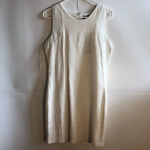 NWT Little White Dress, mesh cutouts Papillon M